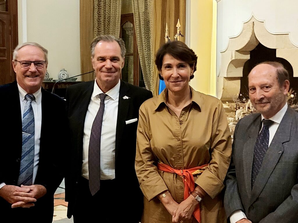 Brunos Boulnois et Christian Valery à l'Ambassade de France au Liban